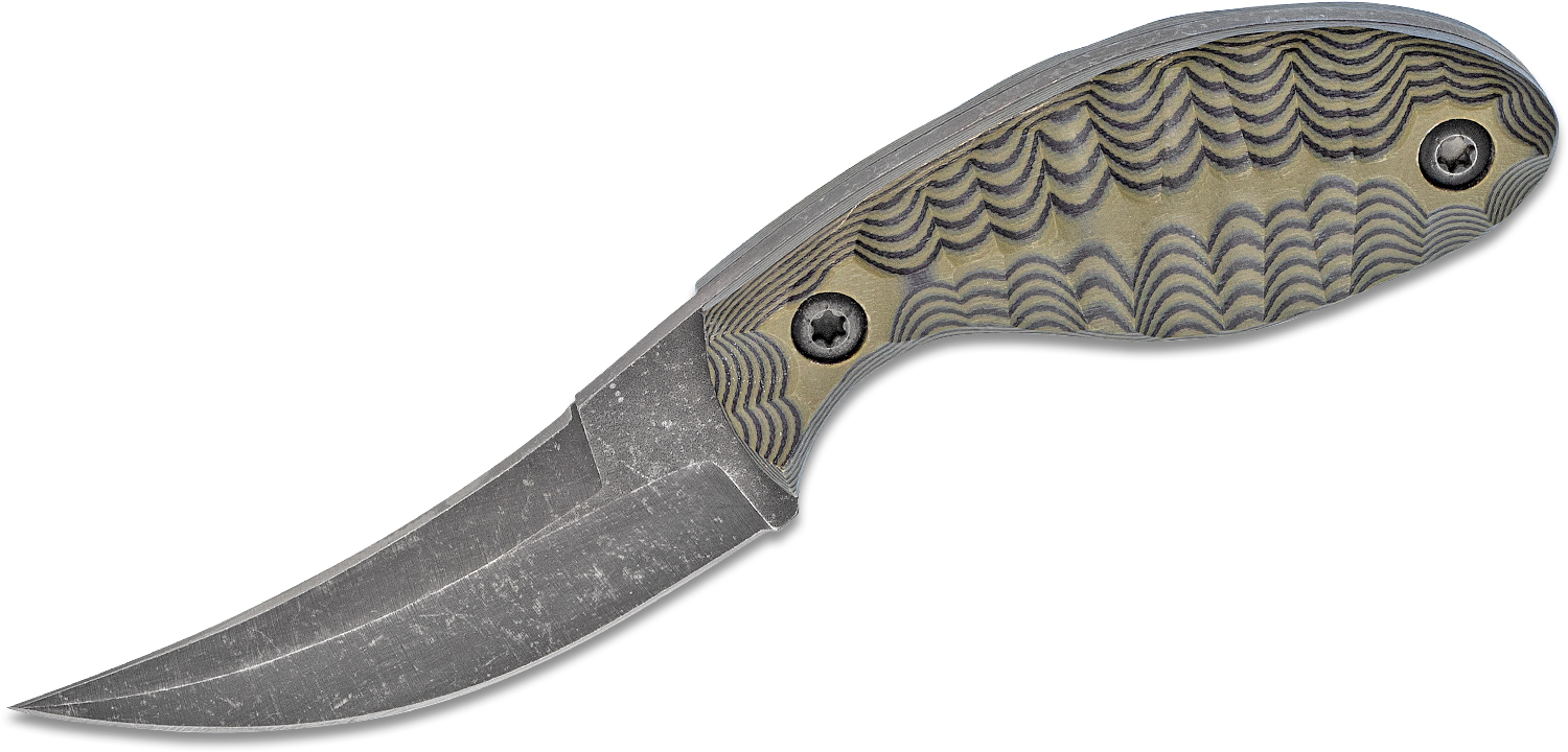 Red Meat Steel Custom Jambi Fixed Blade Knife 3.25" AEBL Double Edge