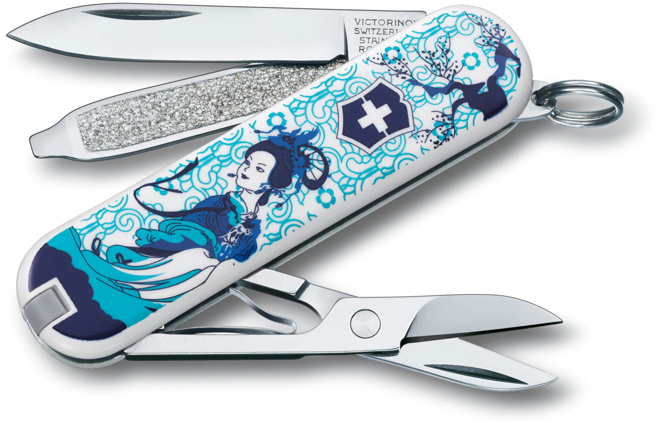 SMP Slide swissスイス製　美品　検）サーパント 無限インフィニティ Victorinox Swiss Army 2013 Contest Classic Multi-Tool, Blue Mist