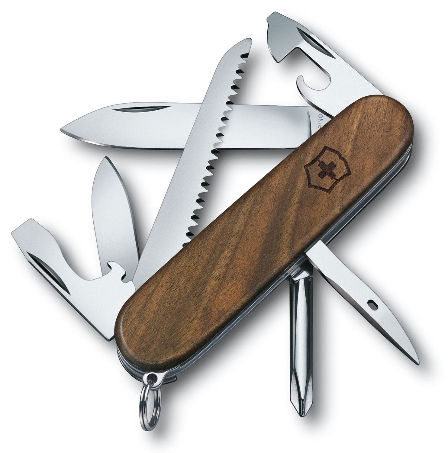 Victorinox Swiss Army Hiker Multi-Tool, Walnut Wood, 3.58