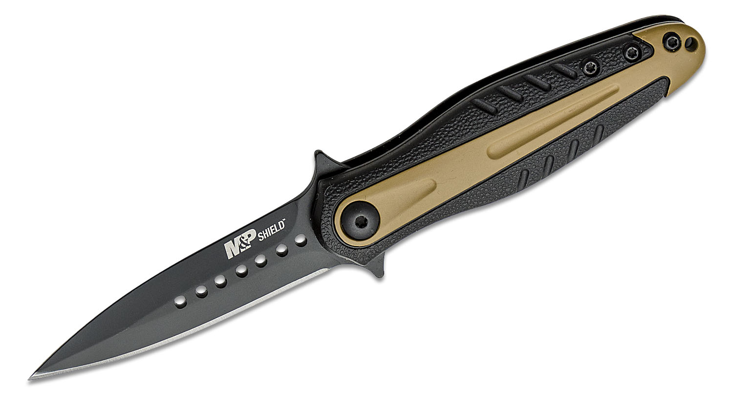 Smith & Wesson M&P Shield Folding Dagger Flipper Knife 2.625  