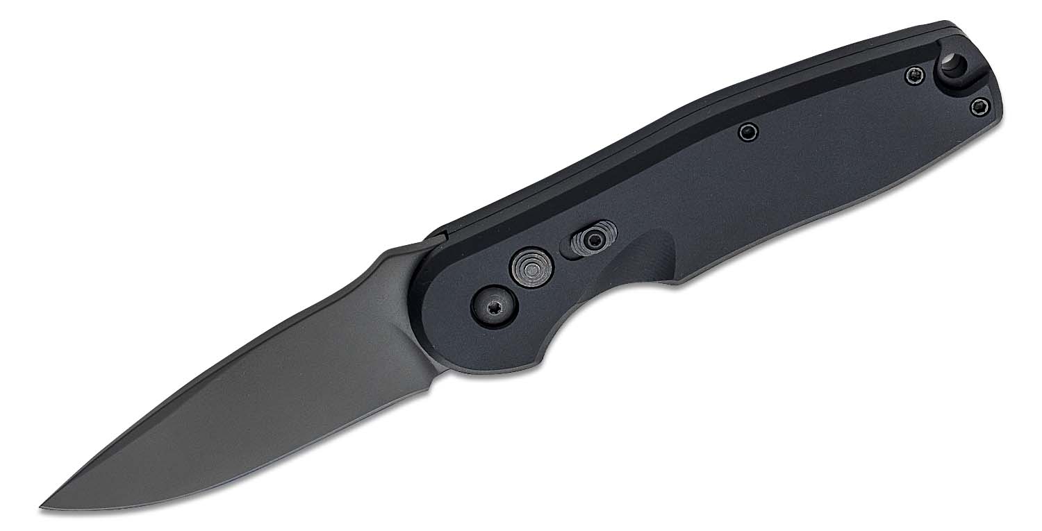 Spartan Blades Zelos AUTO Folding Knife 3.25" S45VN Black PVD Plain