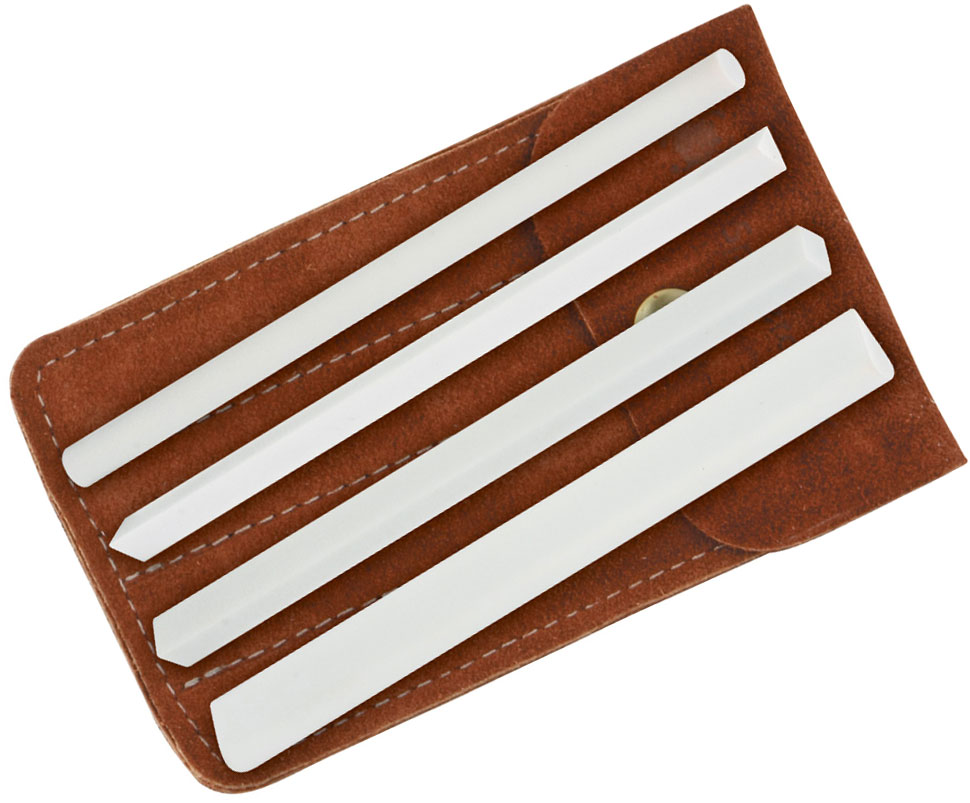 て*ぃ様 stafford sf400f natural Spyderco Ceramic File Set in Suede Snap-Close Pouch - KnifeCenter