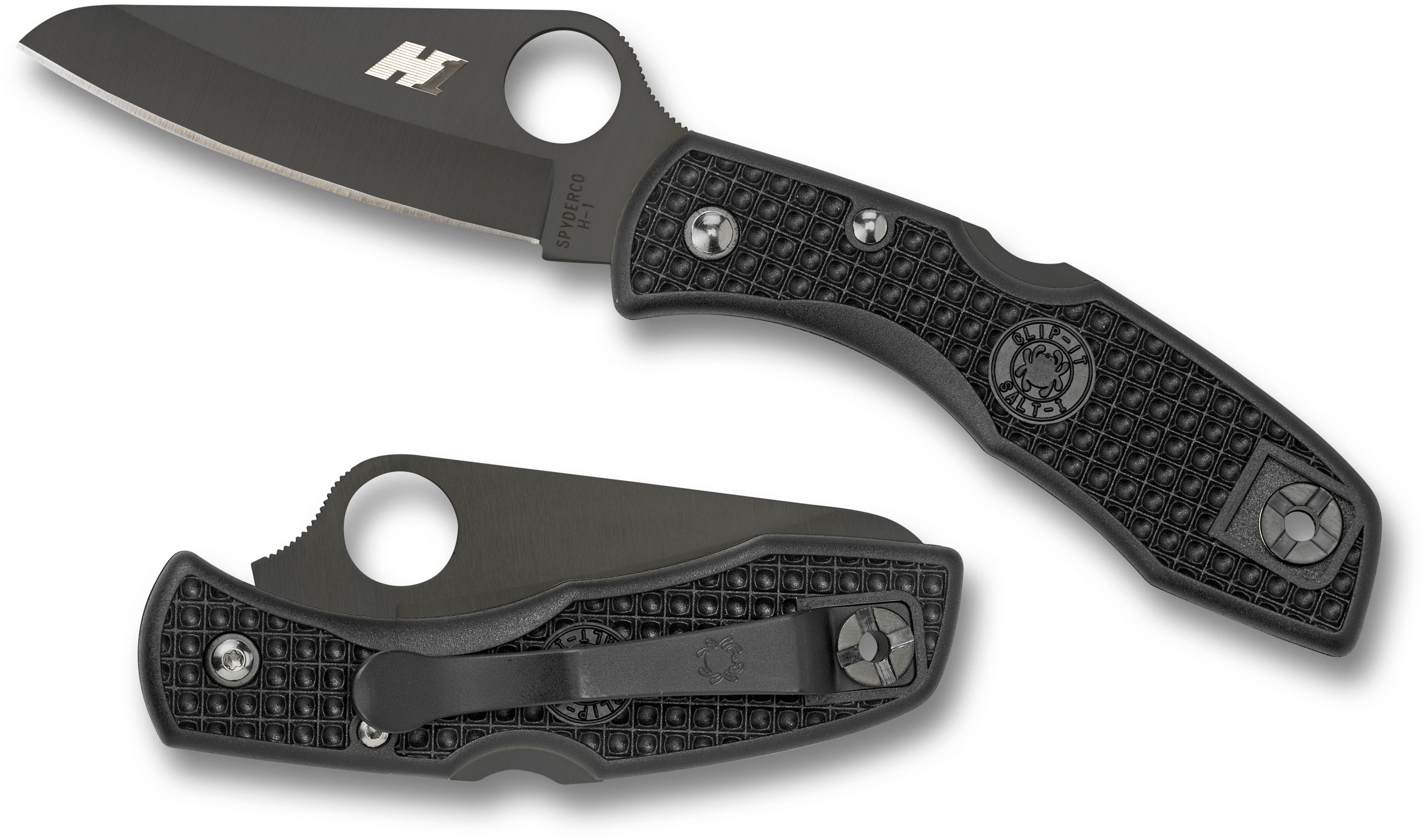 Spyderco Salt Ⅰ　C88PBK フォールディングナイフ Spyderco C88PBBK Salt I Folding Knife 3.03