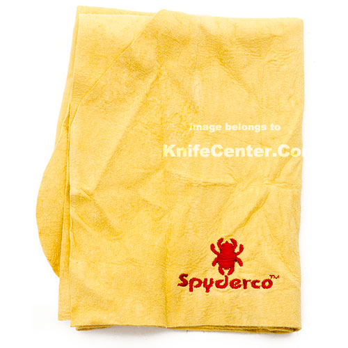 Genuine Leather Chamois Cloth with Embroidered Spyderco Logo