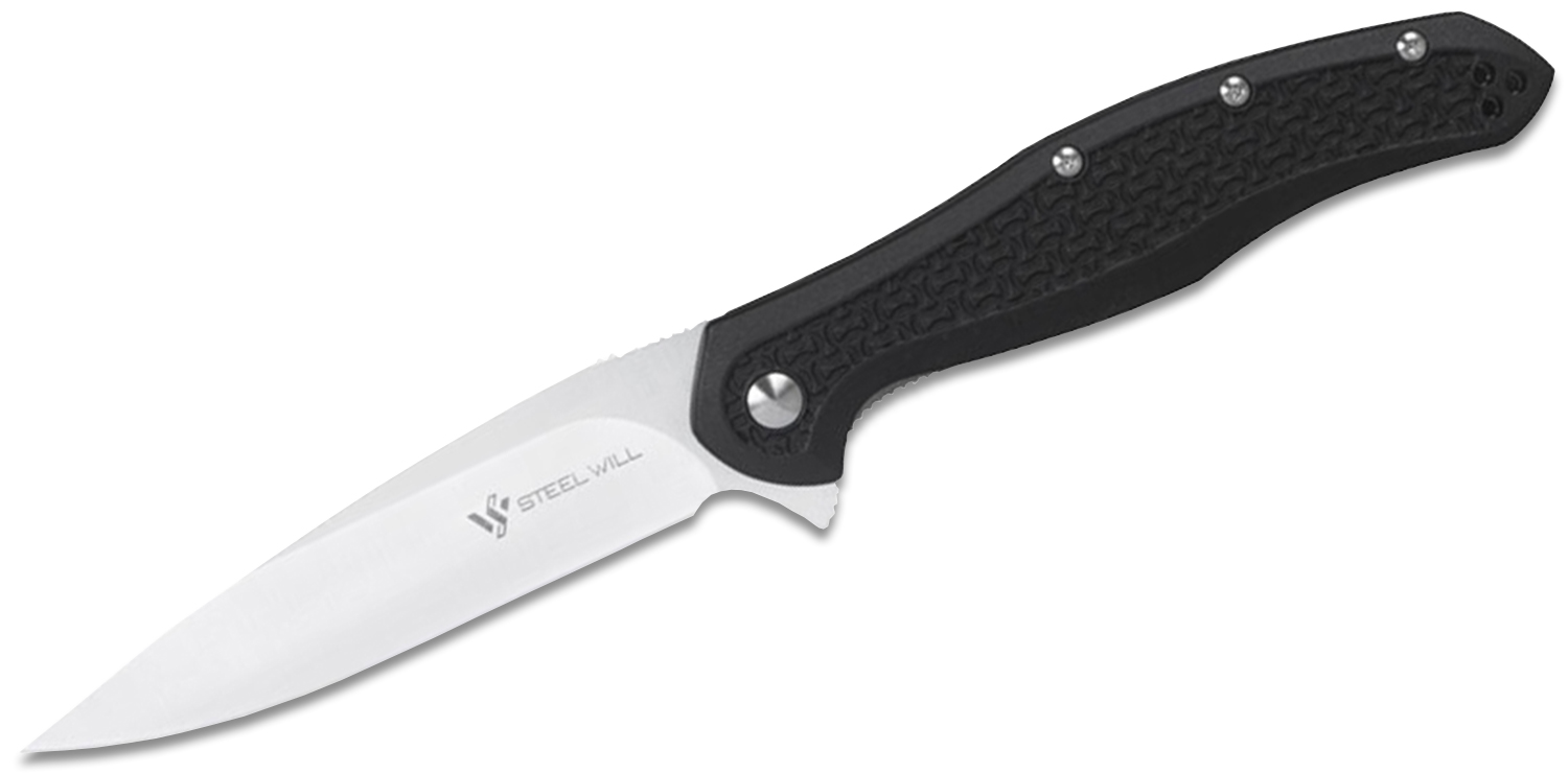 Steel Will Intrigue F45M-11 Flipper Knife 3.27" D2 Satin Plain Blade ...
