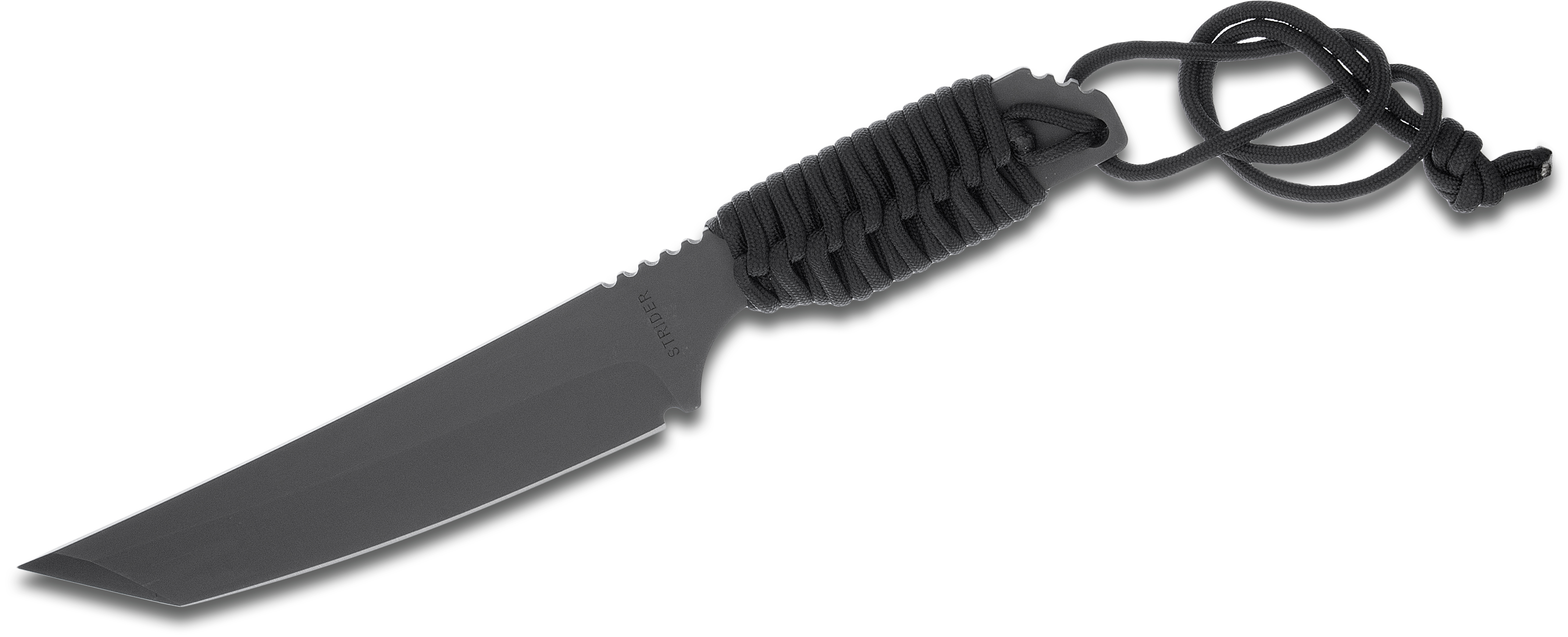 Strider Knives LD Fixed 6" S30V Black Tanto Blade, Cord Wrapped Handle ...