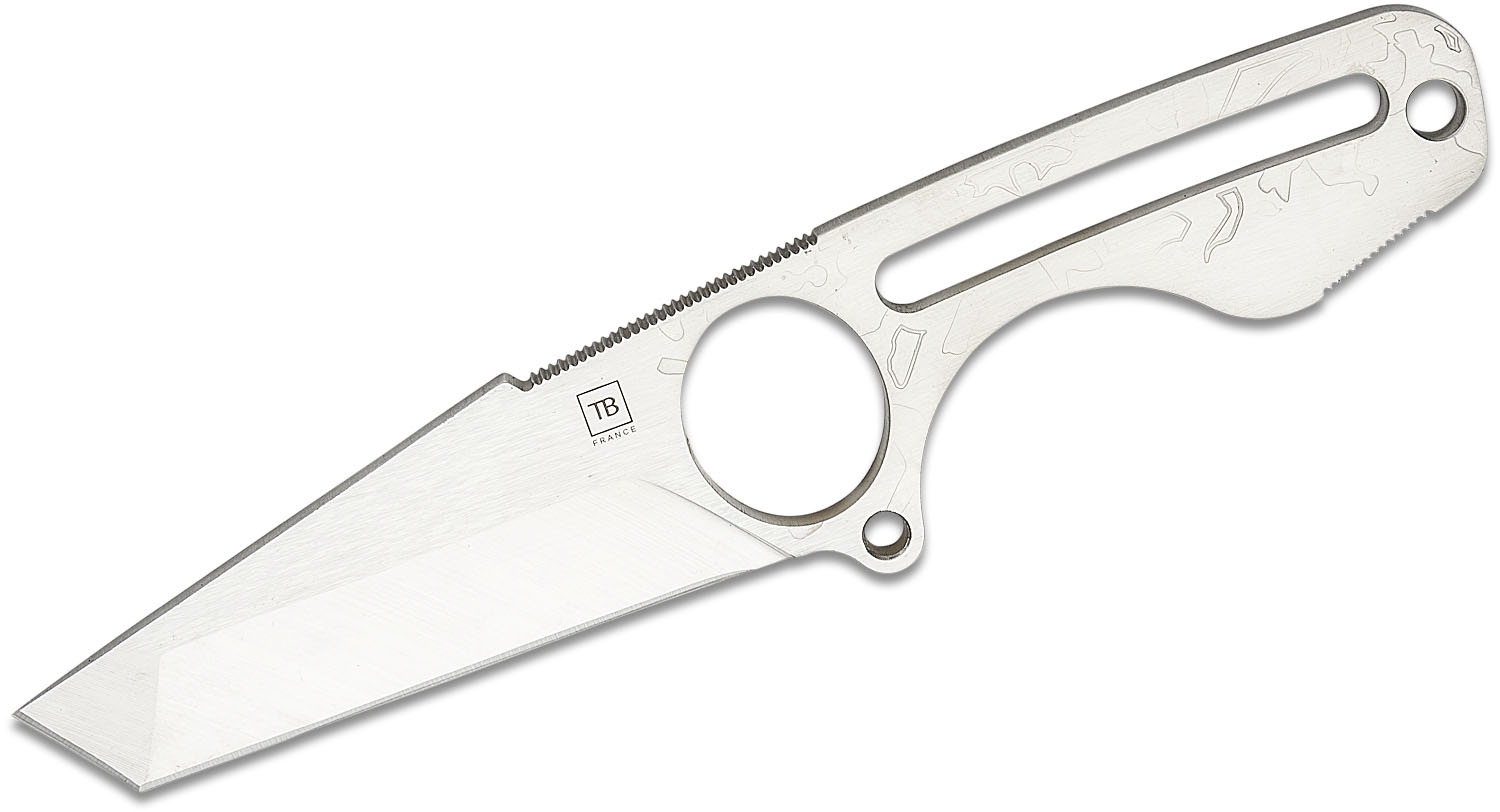 TB Outdoor SNeck Neck Knife, 3" Nitrox Satin Tanto Blade, Steel
