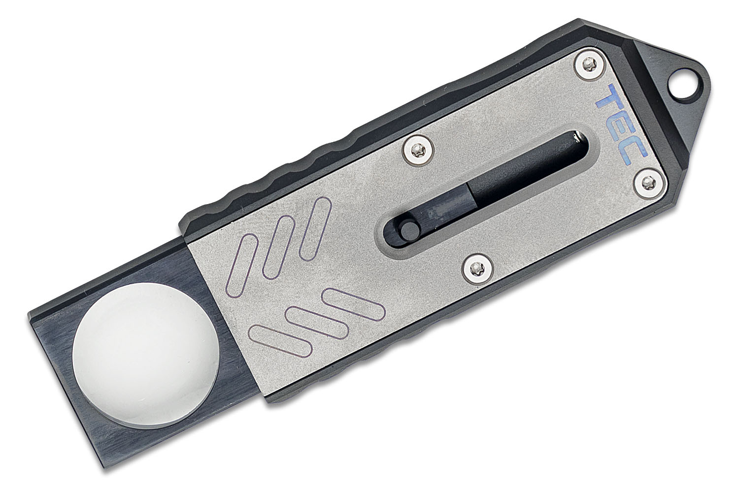 TEC Accessories NEOSpec Pocket Magnifier, Black Aluminum KnifeCenter