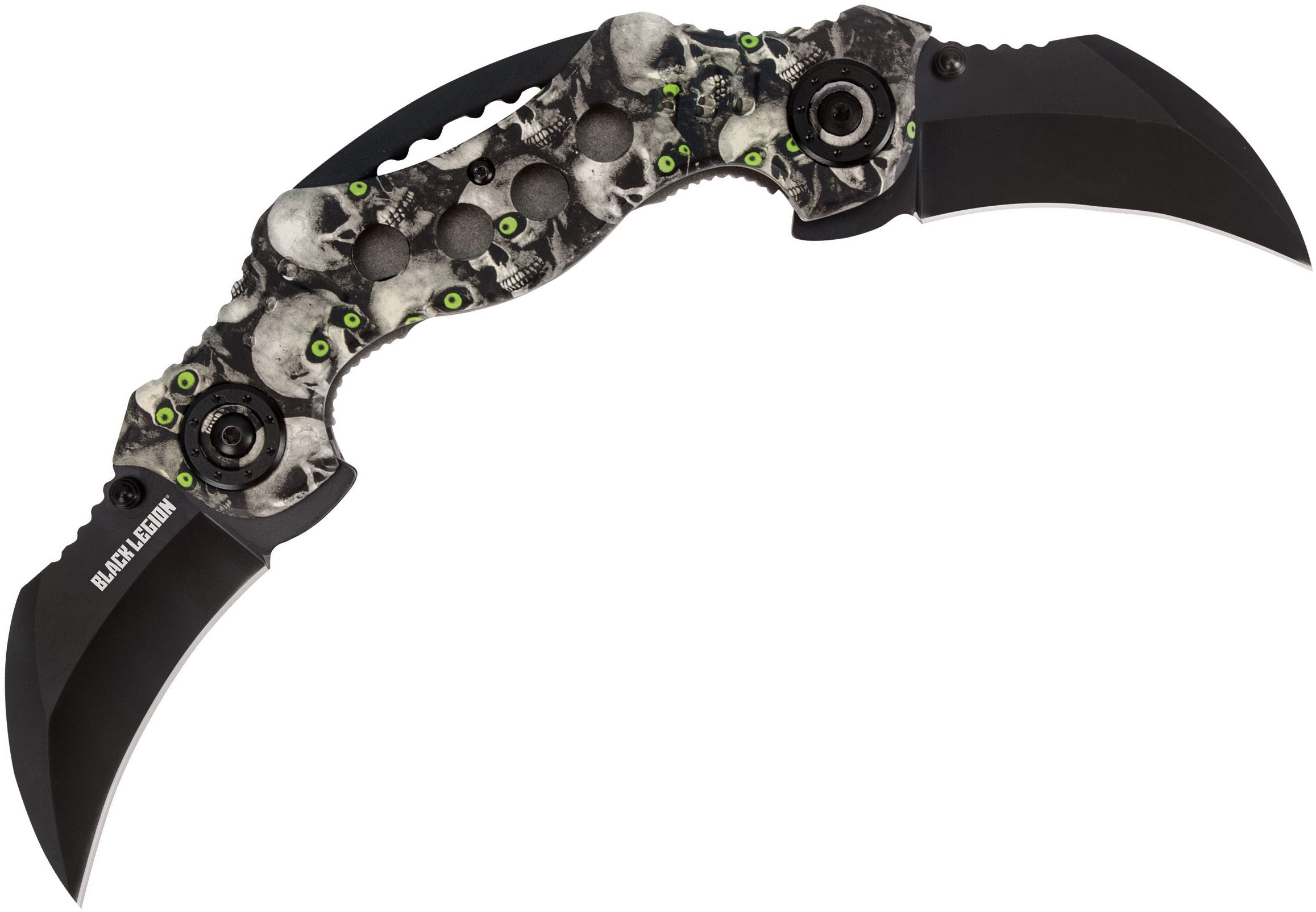 United Cutlery Black Legion Green Eyed Skull Mayhem Double