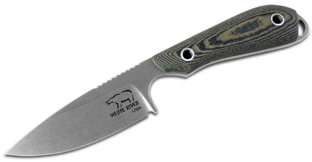 White River Knives M1 Caper Fixed Blade Knife 3" S35VN Stonewashed