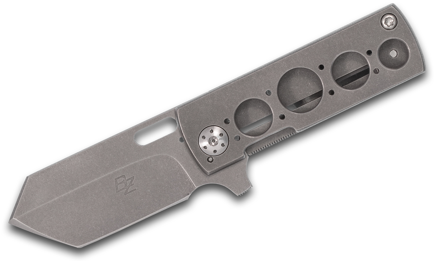 Brad Zinker Custom Mini Tanto Frame Lock Flipper Knife 1.95