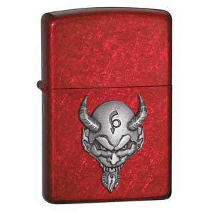 Zippo® Candy Apple Red, El Diablo Emblem - KnifeCenter