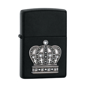 zippo クラウン King&Queen Crown Royal® Elegance Design Brushed Brass Windproof Lighter