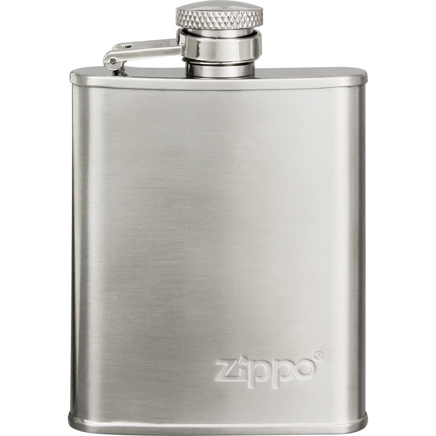 Zippo Stainless Steel Flask, 3 oz. - KnifeCenter - 20084