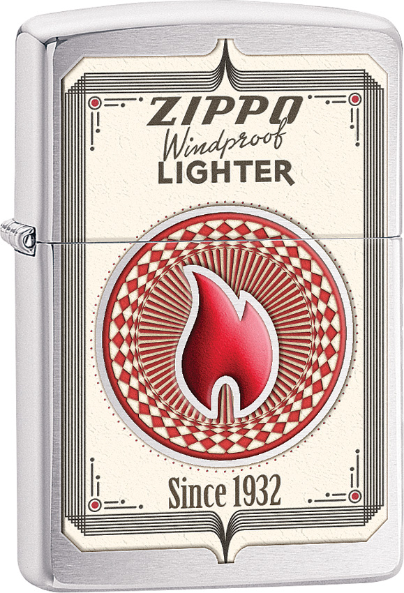 Zippo Trading Cards, Brushed Chrome Classic - KnifeCenter - 28831