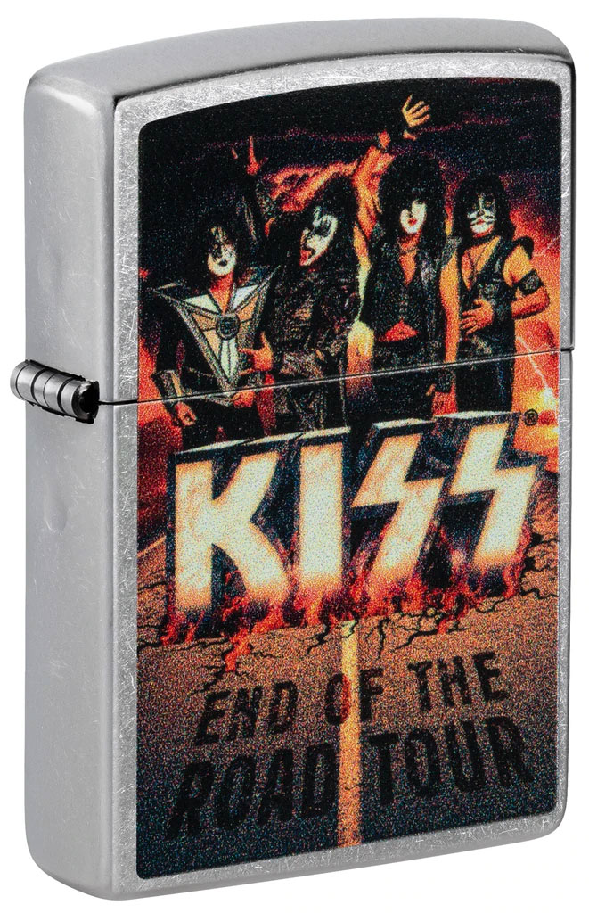Zippo Lighter Street Chrome, KISS End of the Road Tour