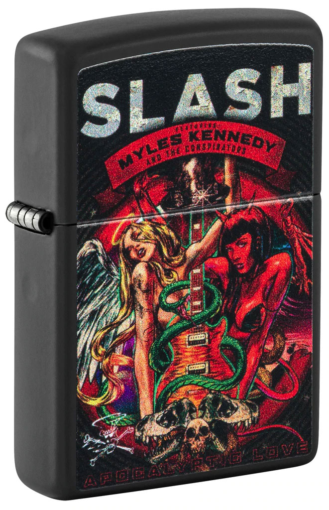 Zippo Lighter Matte Black, Slash Apocalyptic Love